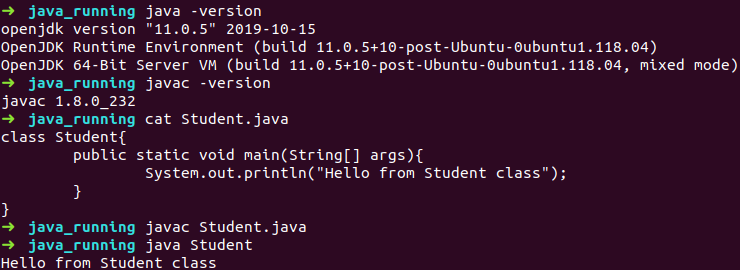 Run Java Program in Ubuntu 18.04